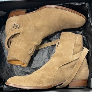 Saint Laurent Wyatt Jodhpur Boot In Sigaro Suede